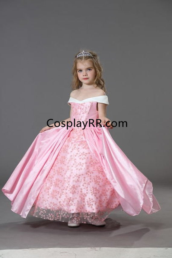 cartoon princess dress pink