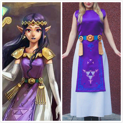 Halloween costumePrincess Hilda Cosplay tunic apron costume from the Legend of Zelda