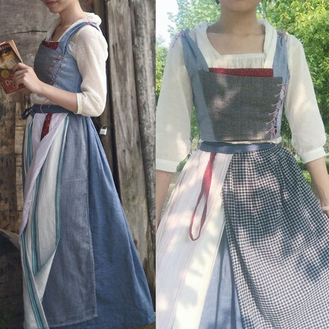 Belle Costume Belle town dress Belle Cosplay Emma Watson Custom made Belle Peasant Dress Beauty and the Beast 2017