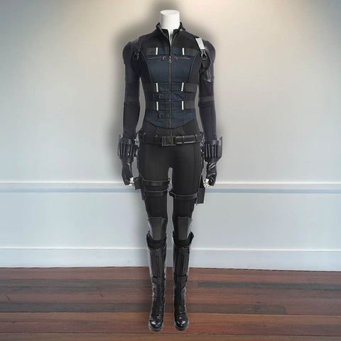 Outfit Black Uniform Natasha Romanoff Halloween Outfit Black Widow Avengers 3 Infinity War Costume Cosplay