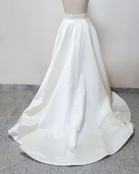 Maxi bridal skirt duchess satin wedding skirt ballgown skirt Bridal skirt with train bridal separates ivory bridal skirt wedding dress