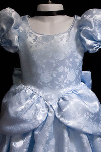 FLORAL Satin Brocade CHILD Size Cinderella GOWN Costume