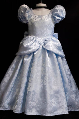 FLORAL Satin Brocade CHILD Size Cinderella GOWN Costume