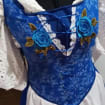 Beauty and the beast princess customade Cosplay Belle Blue dress village