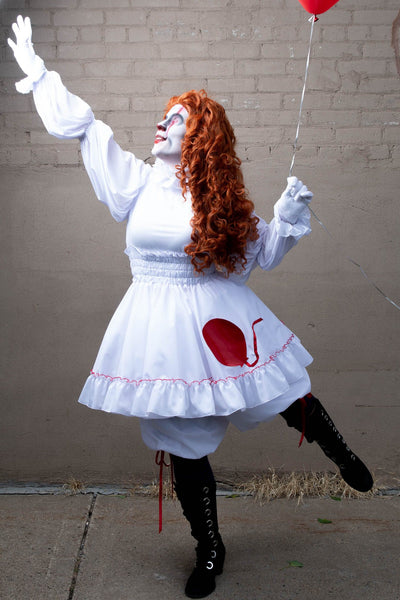 Pennywise IT Freak Show Horror Dress Guro Lolita Custom to Order Petite to Plus Size Creepy Clown Halloween Costume