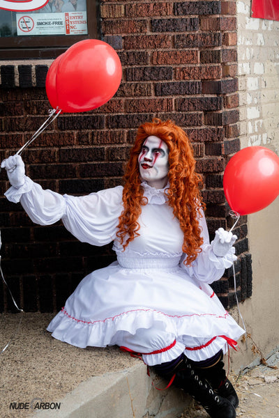 Pennywise IT Freak Show Horror Dress Guro Lolita Custom to Order Petite to Plus Size Creepy Clown Halloween Costume