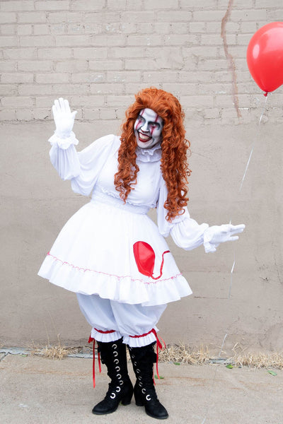 Pennywise IT Freak Show Horror Dress Guro Lolita Custom to Order Petite to Plus Size Creepy Clown Halloween Costume