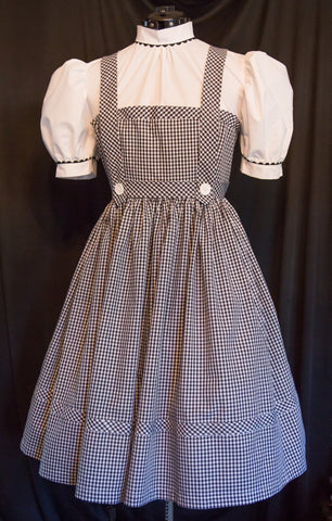 Black and White Dress OZ Custom Child Size DOROTHY Costume AUTHENTIC Reproduction