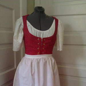 With Reversible Bodice Dirndl Peasant Dress