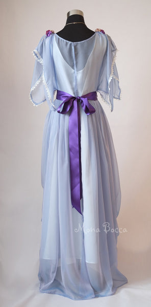 Gilded Age Downton Abbey inspired Titanic styled dress Made in England Edwardian light blue evening dress