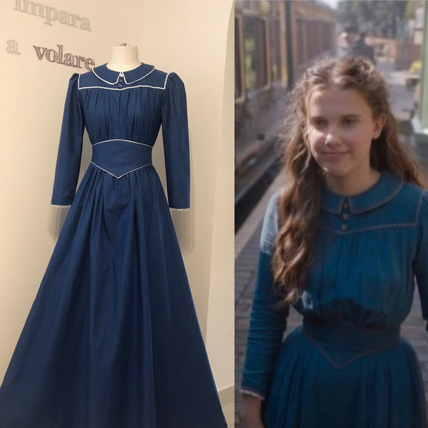 Enola Holmes blue dress