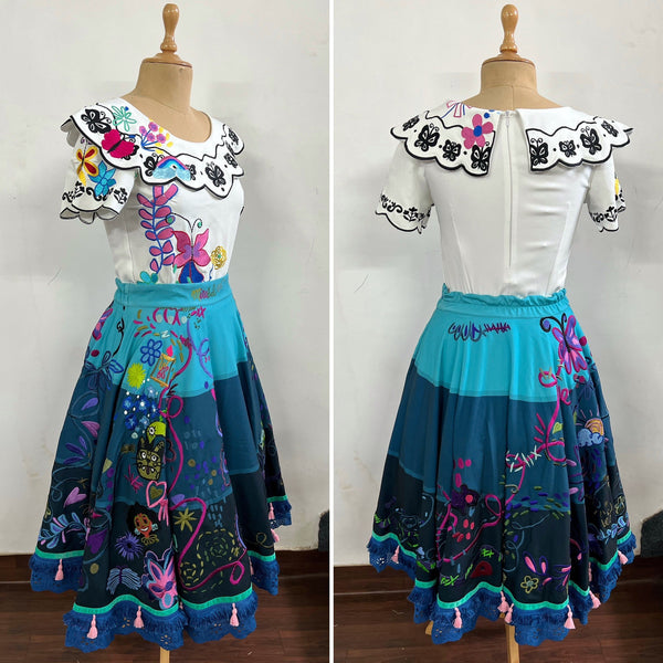 Fully embroidered mirabel inspired costume