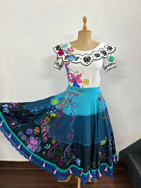 Fully embroidered mirabel inspired costume