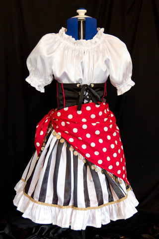 Costume Custom Size Girl's DELUXE PIRATE