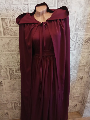 Handmaids tale bonnet Burgundy dress Handmaid tale Offred costume Plus size Halloween costume womens Handmaid's tale costume Full costume