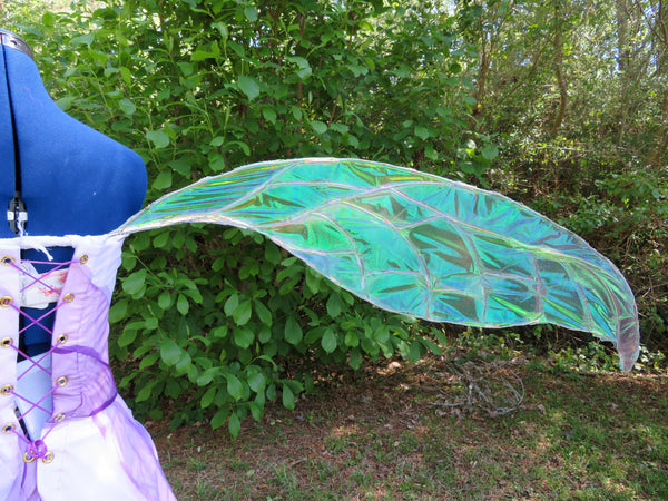 Fairy Wings for Cosplay or Costumes Extra Large Adult Sized Iridescent Celophane Goddess Themed