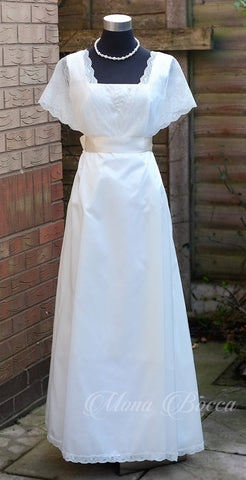 Handmade in England Titanic vintage styled Made to order Ivory Edwardian styled wedding dress ivory debutante gown