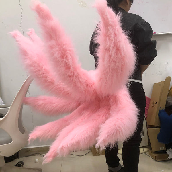 Prop White and Pink Brown Color Nine Tails LOL Ahri's Tail Ahri Cosplay Costume