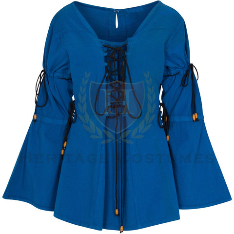 Renaissance Blouse Ladies Long-sleeve Lace up