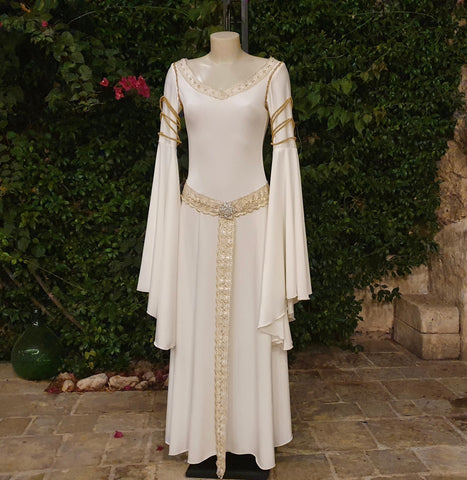 EOWYN DRESS RENAISSANCE Dress Medieval Dress Elven Dress Lord Of The Rings Celtic Dress Replica Handmade Tailor Made Elegant Dress