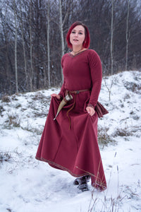 Simple Viking Dress Historical Dress Warm Winter Dress Fantasy Dress Celtic Dress Medieval Woman Costume Medieval Long Dress