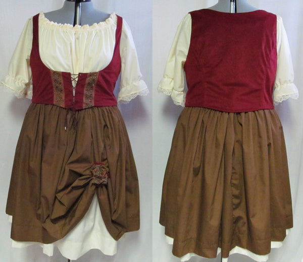 Costume Adult Women's Size 4 6 8 10 12 14 Medieval Rennaisance Faire Barmaid Maiden Peasant LARP