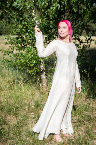 Historical chemise Medieval linen shift Celtic nightgown Fantasy LARP dress Medieval linen underdress Viking style dress