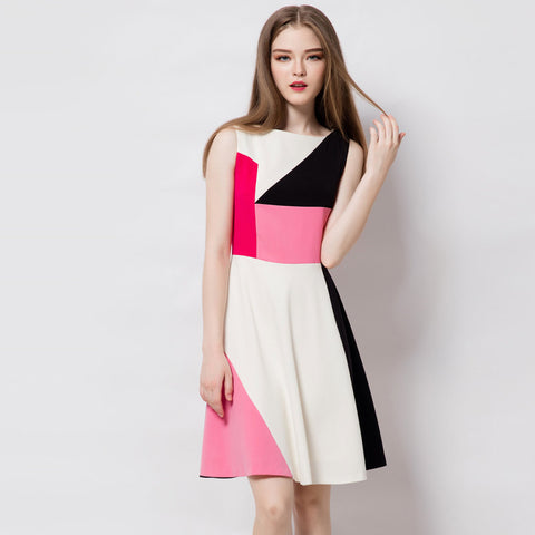 Custom made dress Geometric dress Petite Plus size Skater dress Modern dress asymmetrical elegant dress