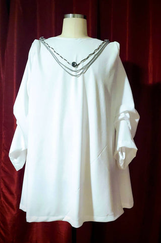 Rogue one Star Wars Mon Mothma costume READY to SHIP white outer tunic