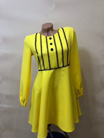 Spring dress Yellow Bridesmaid dress Party dress Long Sleeve dress Morton salt girl dress Halloween dress Yellow dress kids women dress