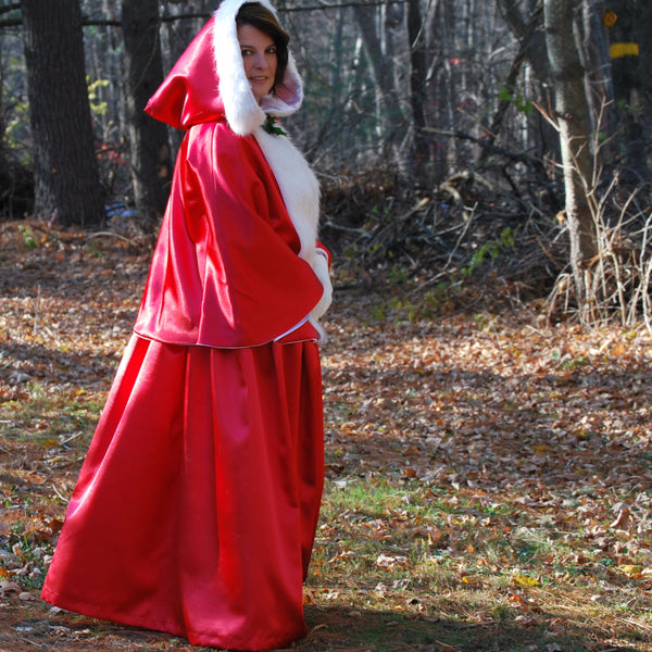 Mrs. Santa Claus Cape or Cape and Skirt Set