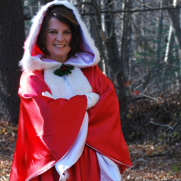 Mrs. Santa Claus Cape or Cape and Skirt Set