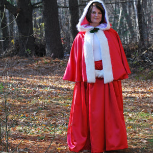 Mrs. Santa Claus Cape or Cape and Skirt Set