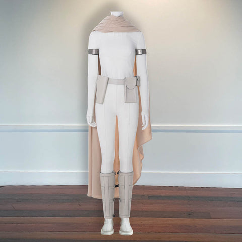 Star Wars White Battle Outfit Halloween Padmé Amidala Cosplay Costumes Uniform