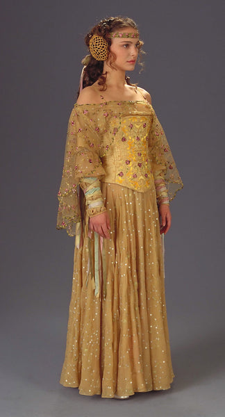 Padme floral costume padme amidala costume padme cosplay Padme Meadow Yellow Dress Padme picnic dress padme costume