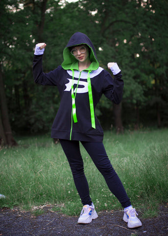 Phantom Ghost male or female cut Danny's Cosplay Hoodie