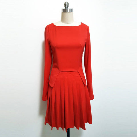 Custom dress Custom made dress Duchess of Cambridge Pleated Dress Kate Middleton Inspired Red Peplum Dress