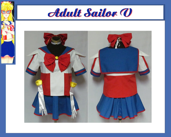 Costume Cosplay Adult Women's Custom Fit 16 18 22 Plus Size Codename Sailor V Sailor Moon Manga