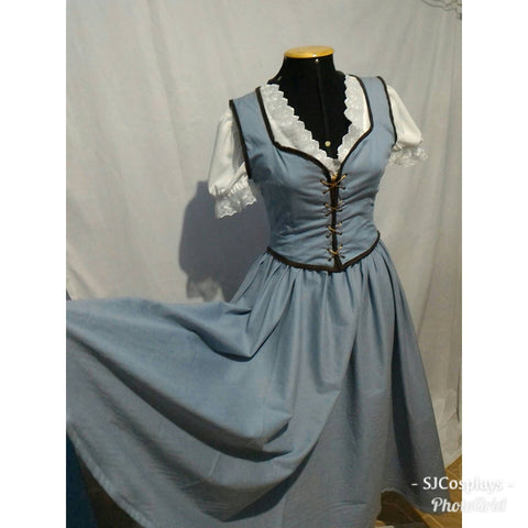 Once Upon a time blue dress costume ouat princess inspired Princess Belle OUAT princess adult version