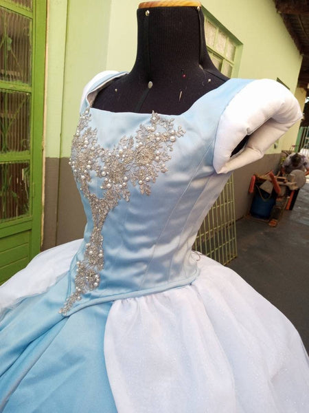 Princess Dress adult MADE to ORDER+hoopskirt Cosplay Princess Cinderella dress costume