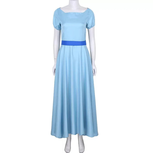 Adults Princess Costume Prom Dress Wendy Peter Pan Cosplay Dress Blue