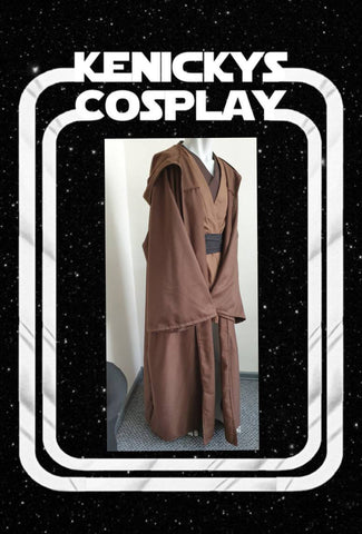 Heavy duty robe star wars cosplayers hand made in all sizes and various colours available Quality jedi robe melton mixed wool fabric