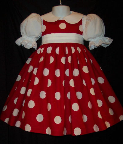 Dress CUSTOM Size RED white DOT Jumper