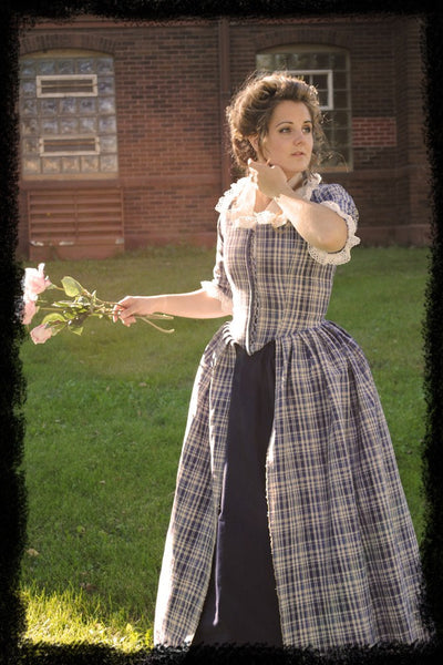 1700s House outfit Lace up front CUSTOM Colonial 18th Century Rococo Dress Gown