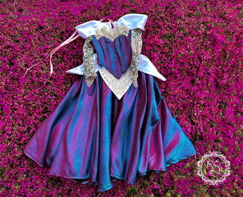 Cute Princess Dress Romantic Neckline Elegant Dress Make It Blue And Make It Pink Fairy Dress SLEEPING BEAUTY DRESS Changing Color Dress