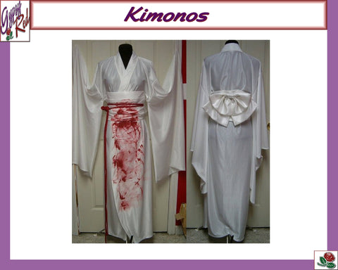 White Satin Kimono Costume Cosplay Size 4 6 8 10 12 14 Sae Kurosawa Fatal Frame 2