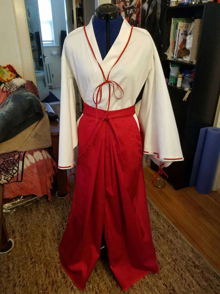 Miko Shrine Maiden Kimono and Hakama pants