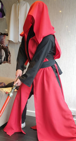 Made to measure in all sizes and various colours worldwide shipping available Sith robe set Dark side robes