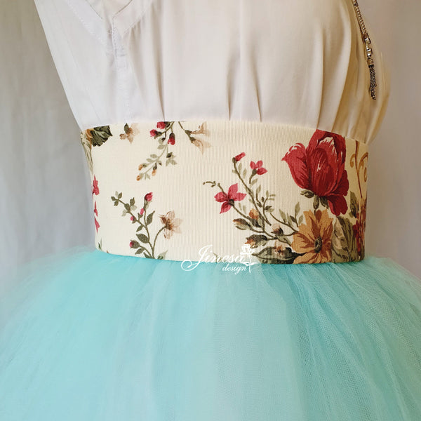 Wide prom belt Gift for her Waist corset belt tapestry floral print