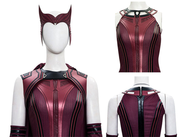 Outfit Halloween Wanda Maximoff Scarlet Witch Outfit Wanda Vision Scarlet Witch Cosplay Costume